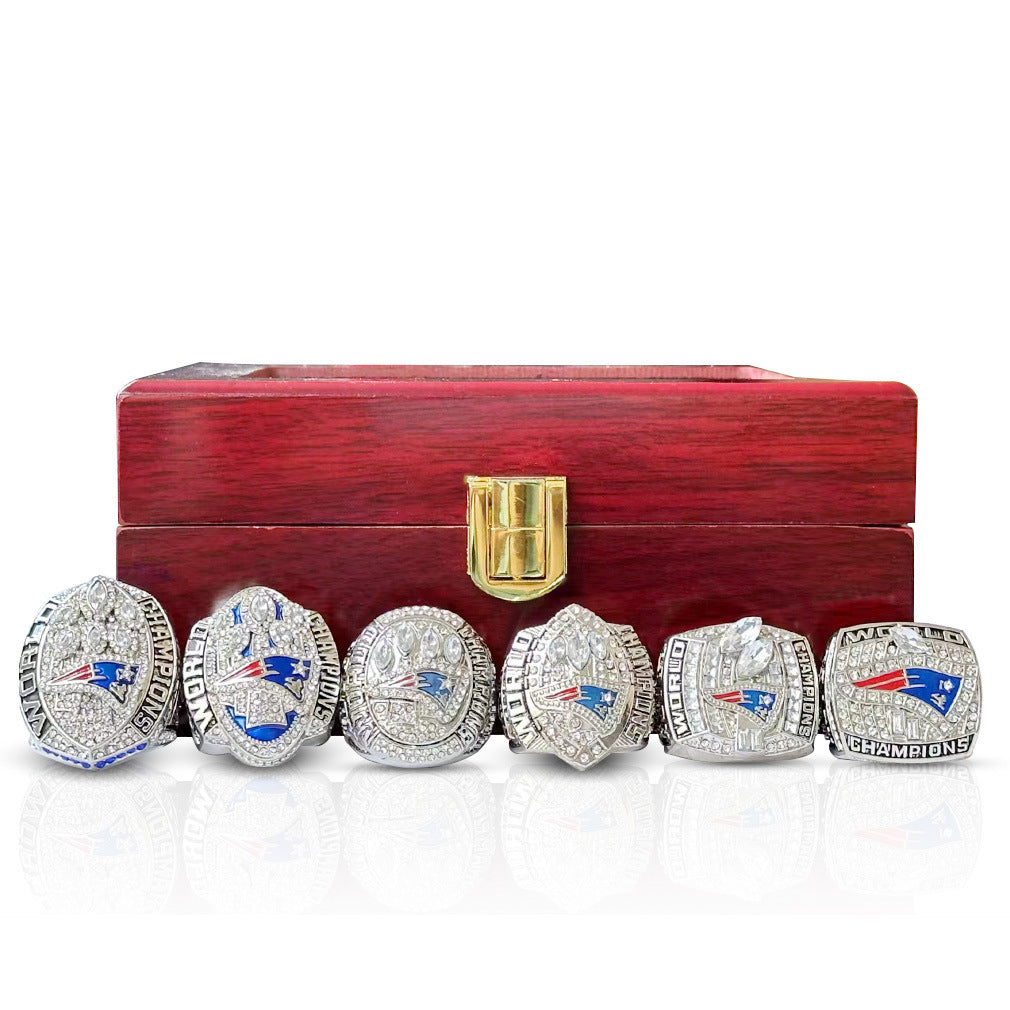 New England Patriots Super Bowl Championship Ring 6-Piece Dynasty Collection (2001-2018)