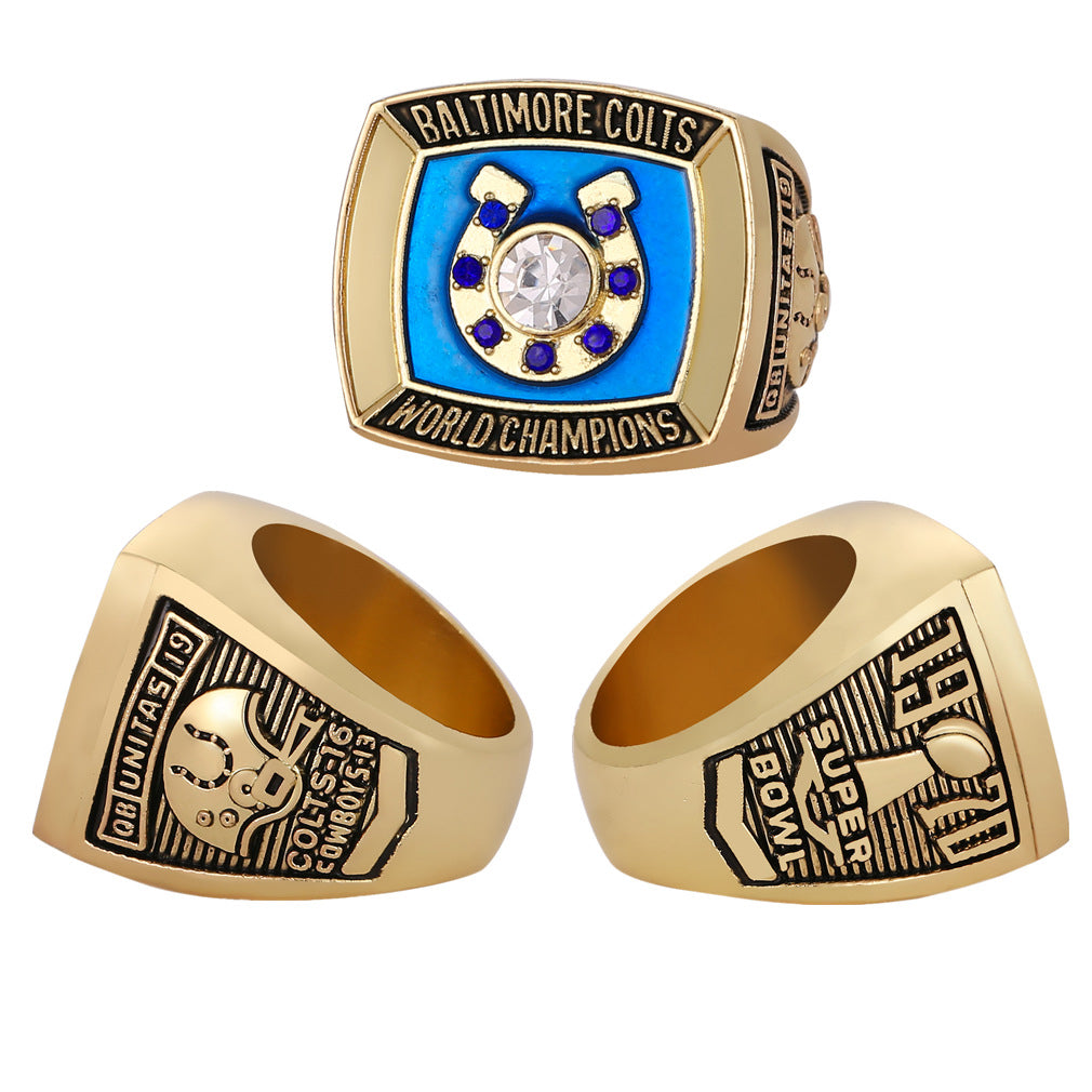 1970 Baltimore Colts Super Bowl V Championship Ring - The First Horseshoe Glory