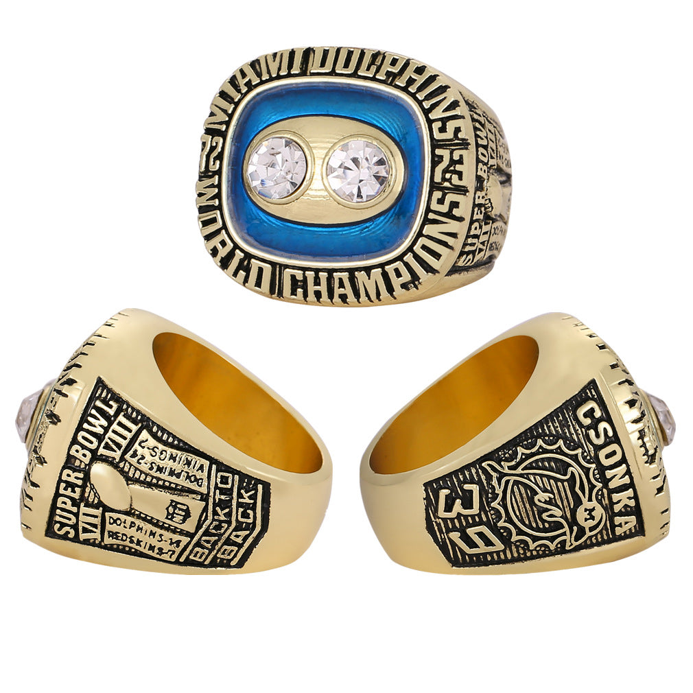1973 Miami Dolphins Super Bowl VIII Championship Ring - Back-to-Back Dominance
