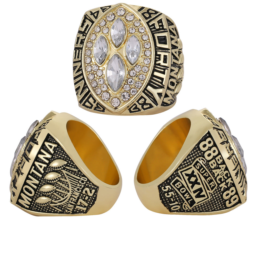 1989 San Francisco 49ers Super Bowl XXIV Championship Ring - Back-to-Back Supremacy