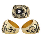 1974 Pittsburgh Steelers Super Bowl IX Championship Ring - The Steel Curtain Birth