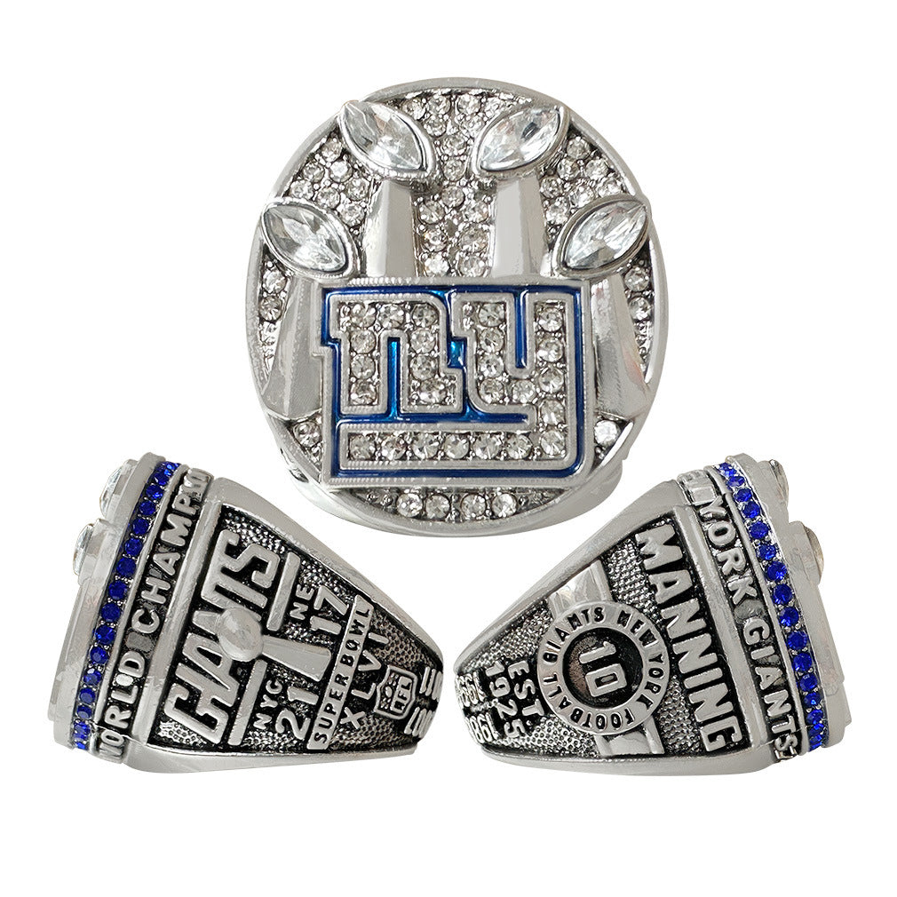 2011 New York Giants Super Bowl XLVI Championship Ring - Eli's Second Masterpiece