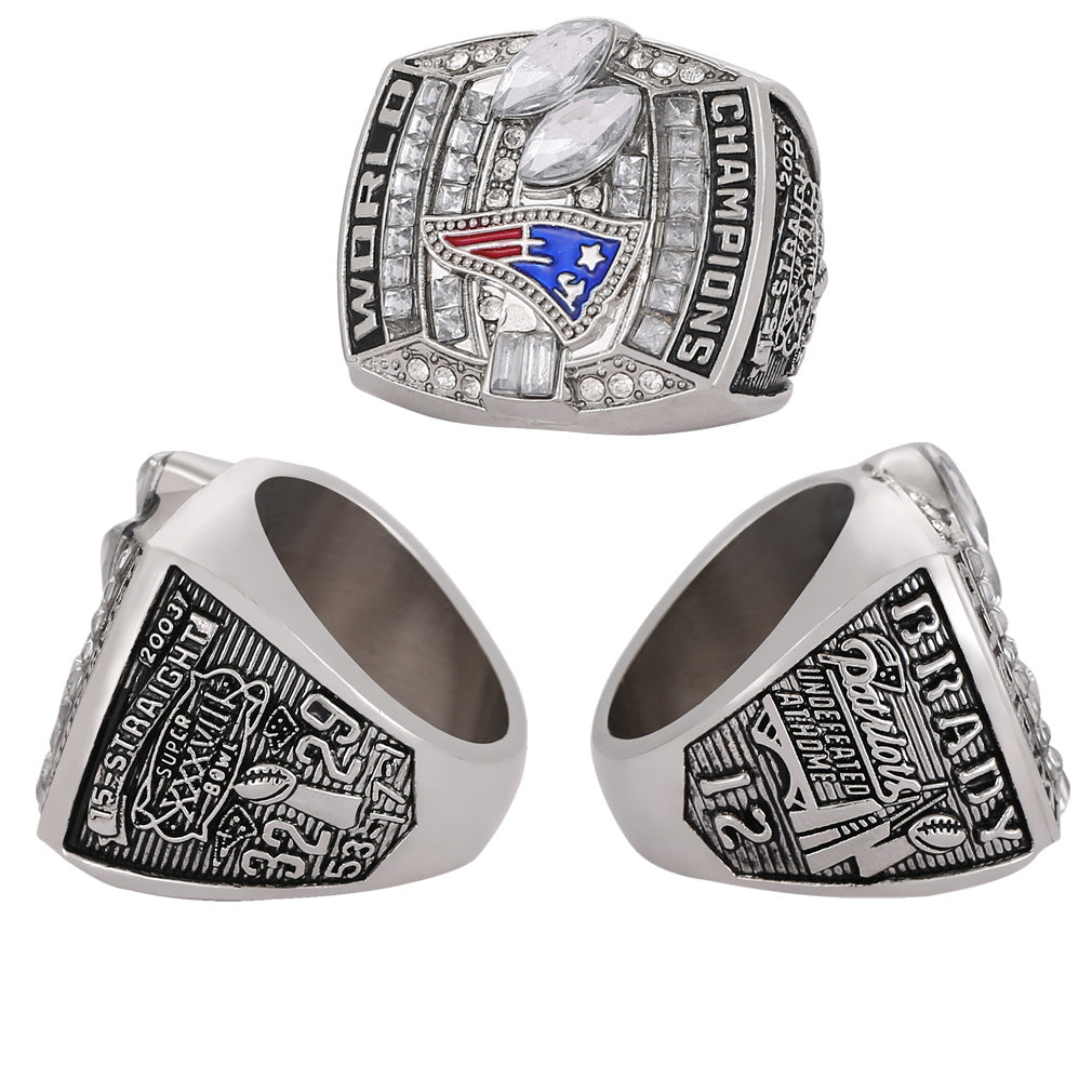 2003 New England Patriots Super Bowl XXXVIII Championship Ring - The Cardiac Kids