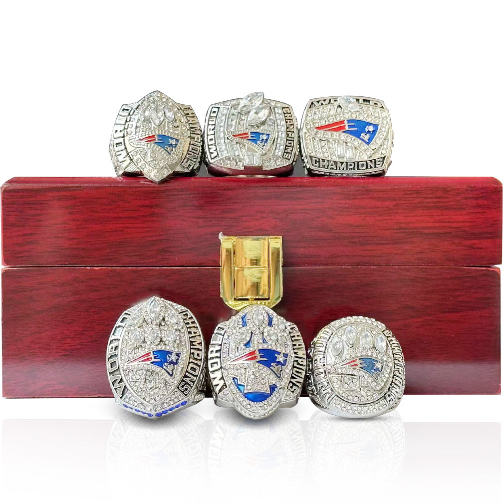 New England Patriots Super Bowl Championship Ring 6-Piece Dynasty Collection (2001-2018)