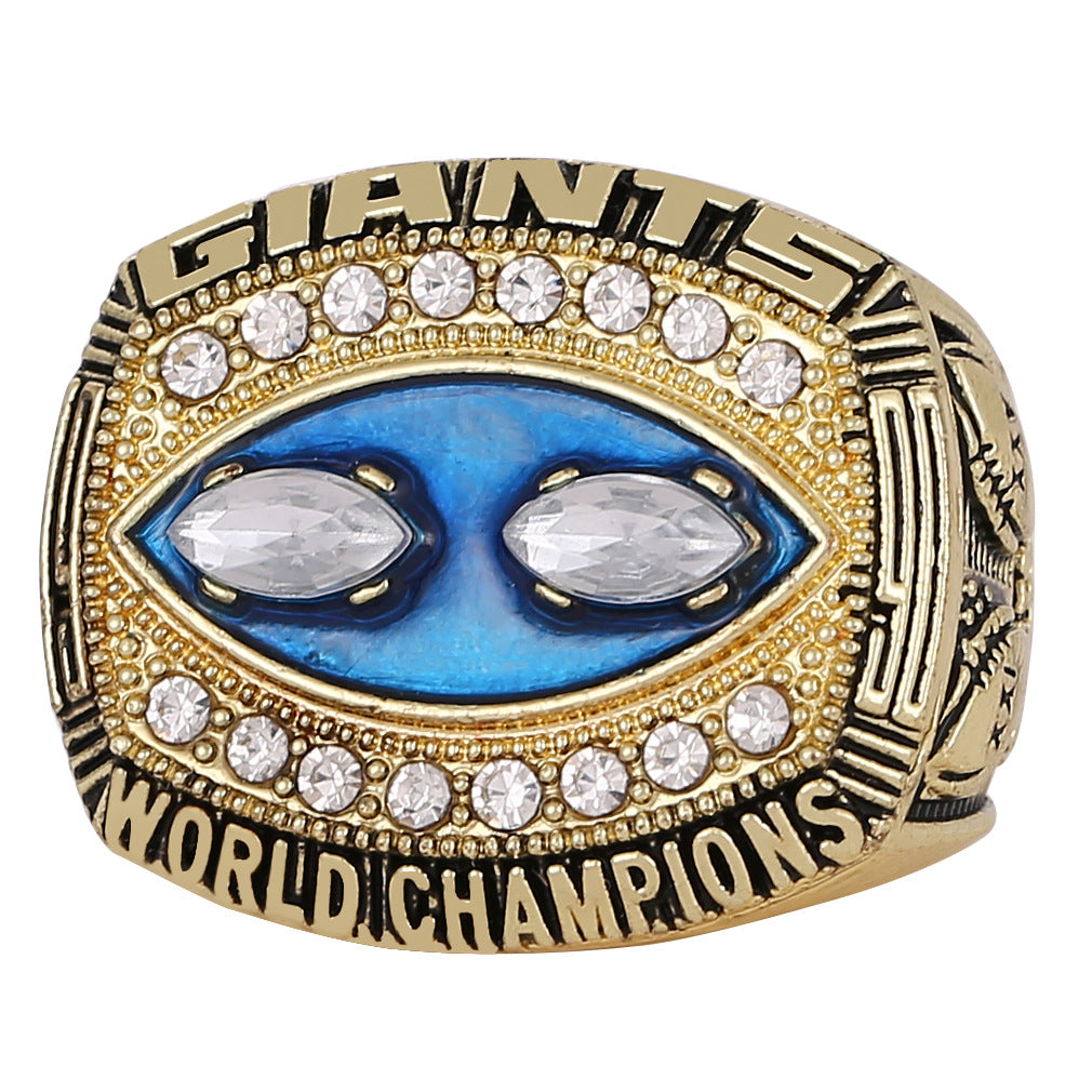 1990 New York Giants Super Bowl XXV Championship Ring - The Silver Anniversary Classic
