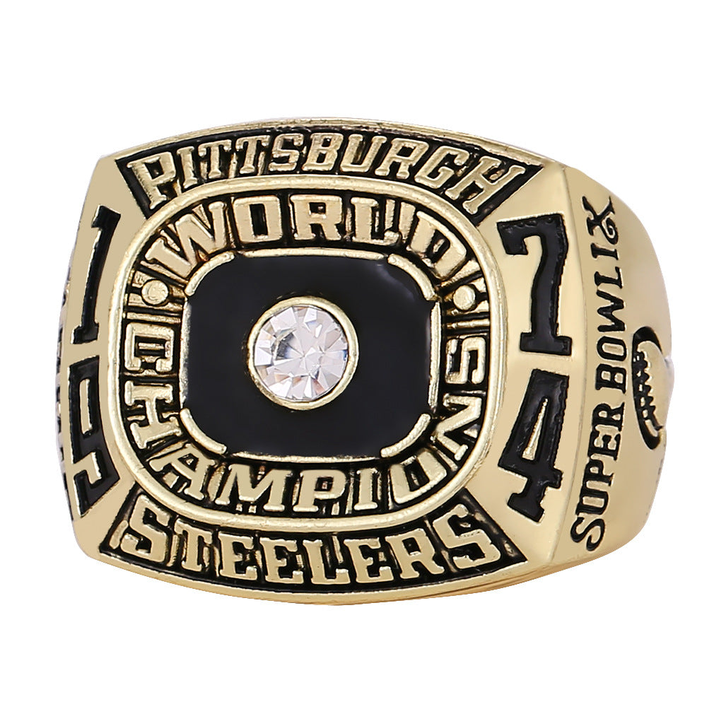 1974 Pittsburgh Steelers Super Bowl IX Championship Ring - The Steel Curtain Birth