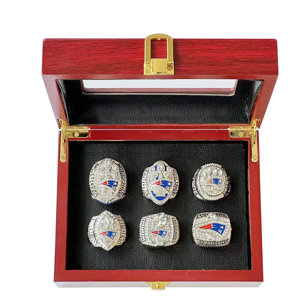 New England Patriots Super Bowl Championship Ring 6-Piece Dynasty Collection (2001-2018)