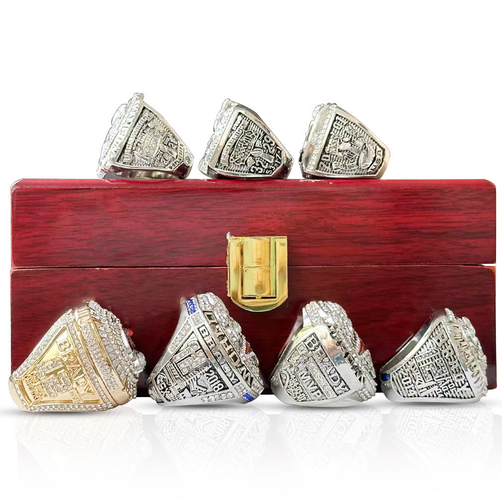New England Patriots Super Bowl Championship Ring 6-Piece Dynasty Collection (2001-2018)