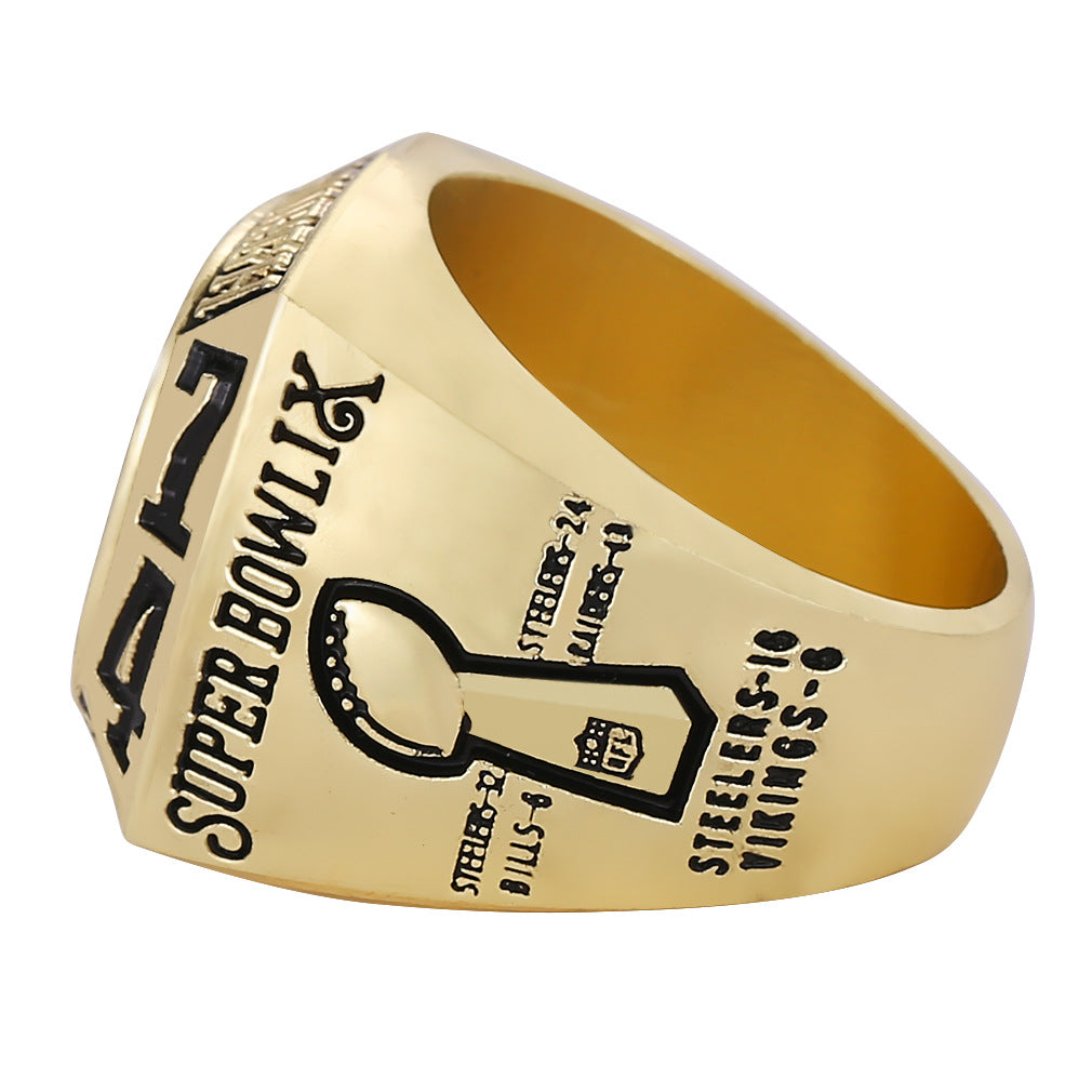 1974 Pittsburgh Steelers Super Bowl IX Championship Ring - The Steel Curtain Birth