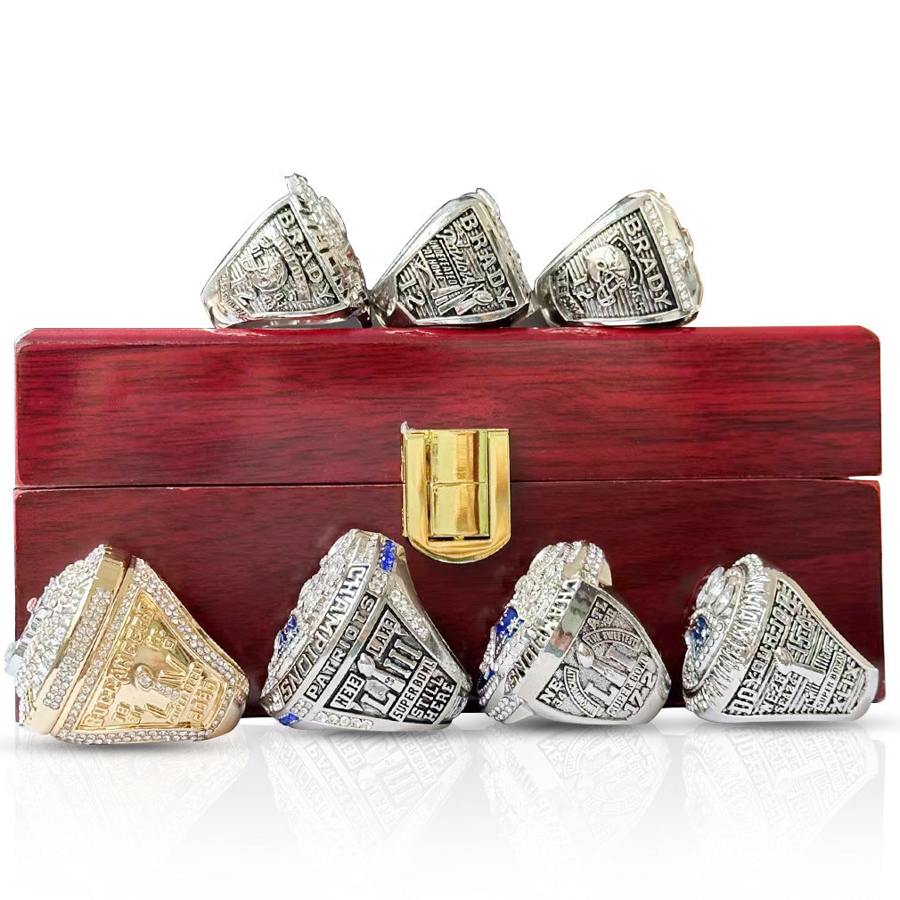 New England Patriots Super Bowl Championship Ring 6-Piece Dynasty Collection (2001-2018)