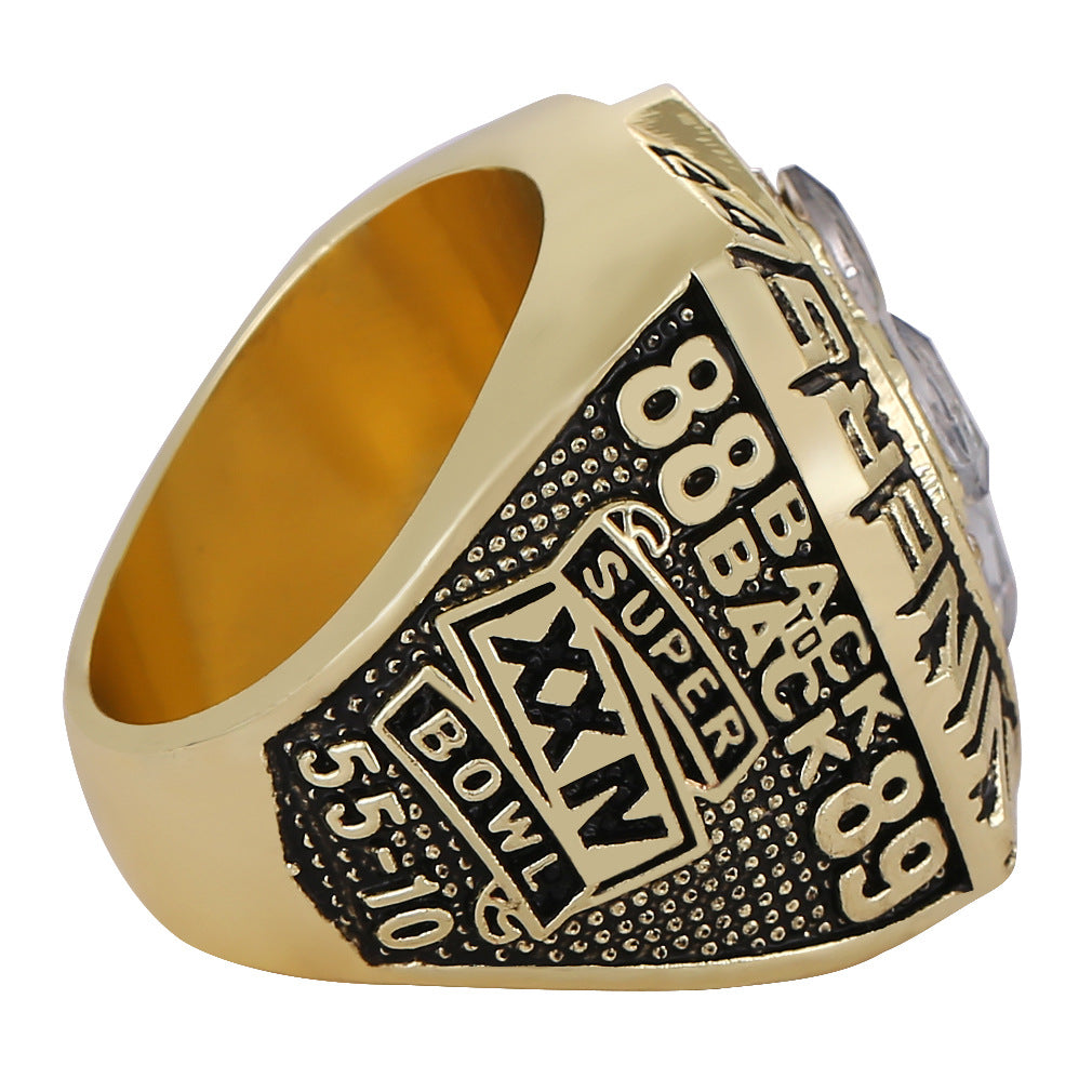 1989 San Francisco 49ers Super Bowl XXIV Championship Ring - Back-to-Back Supremacy